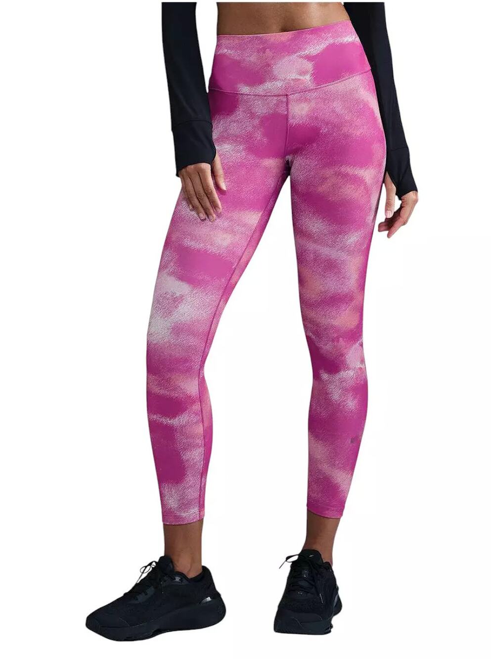 NIKE Women's High-Waisted 7/8 Leggings XS Pink Hot Fuchsia Print Athletic NWT